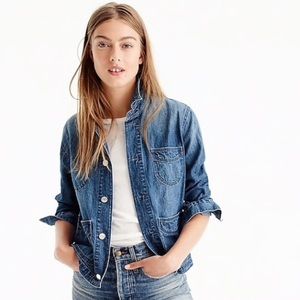 J. Crew Denim Chore Jacket with patch pockets